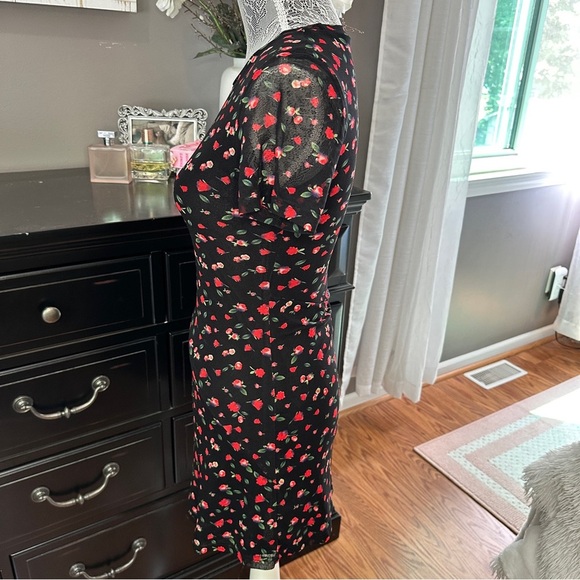 🌹 Princess Polly Sheer Mesh Floral Bodycon Mini Dress – Size 4 (US) - Picture 7 of 14